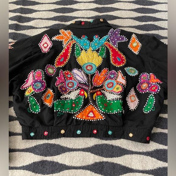 VTG OTHER Destination Embroidered cropped bolero jacket size S - Picture 2 of 16